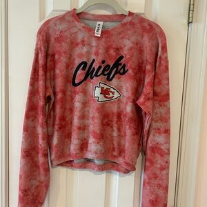 Red Tie-Dye Chiefs Women's Sweater